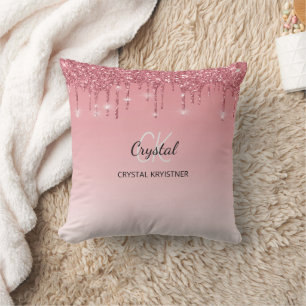 Modern holografisk Rosa Glitter Kudde