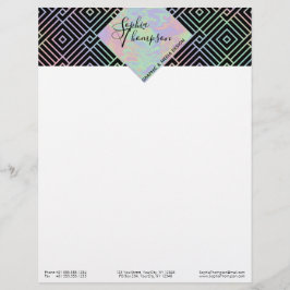 Modern holografisk symmetrisk Mönster - Letterhead Brevhuvud