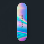 Modern hologragrafisk japansk Namn-våg Mini Skateboard Bräda 18,5 Cm<br><div class="desc">Anpassa enkelt den här moderna och färgstarka skateboard med ditt eget namn, text, lycka till-meddelanden eller annan personlig. Skateboard har en bakgrundsdesign för den holografiska regnbågen Pastel Wave-abstrakten med enkel enmajestestesisk och ett sött japanskt animcitat som säger 頑 っ て (ganbatte), det är den bästa frasen du kan använda att...</div>