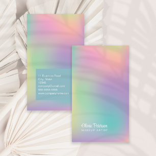 Modern HoloGraph Makeup Artist Visitkort
