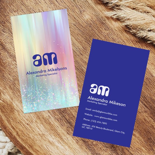 Modern Holographic Creative Branding Visitkort (Skapare uppladdad)