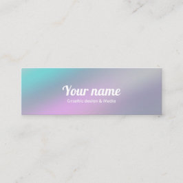 Modern Holographic stilregnbågepastell Mini Visitkort