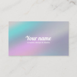 Modern Holographic stilregnbågepastell Visitkort
