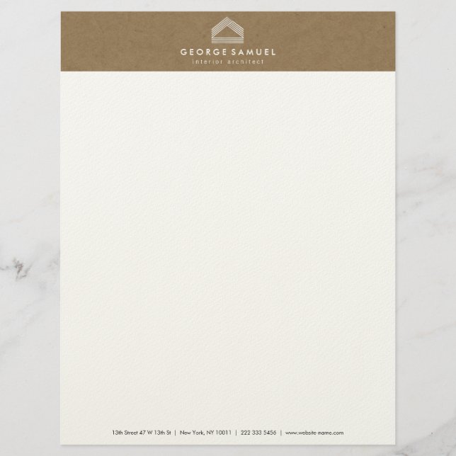 Modern Home Design | Abstract Logo Brevhuvud (Framsida)