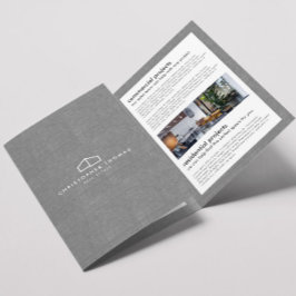 Modern Home Logotyp Real Gods Grått Linen Brochure