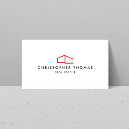 Modern Home Logotyp Real Gods Red/White Visitkort