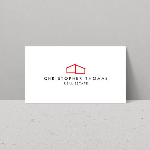 Modern Home Logotyp Real Gods Red/White Visitkort