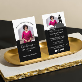 Modern Home Professionell Real Gods Agent Photo Visitkort