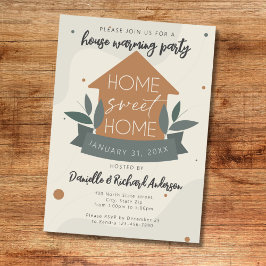 Modern Home Sweet Home House Warming Party Inbjudningar
