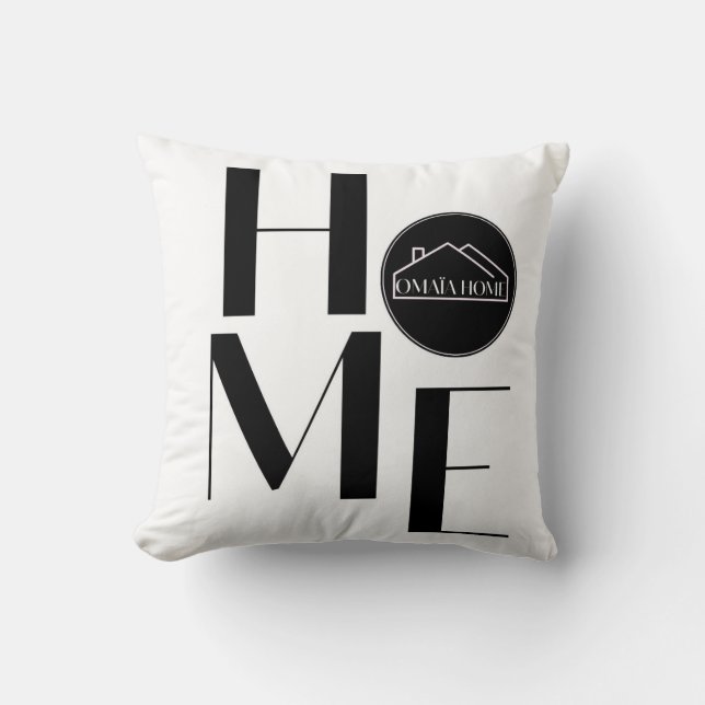 Modern HOME Typography Decorative Throw Pillow Kudde (Framsida)