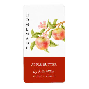 Modern Homemade Apple Sylt-etikett Fraktsedel
