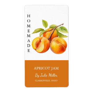 Modern Homemade Apricot Sylt-etikett Fraktsedel