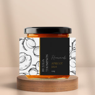 Modern Homemade Apricot Sylt-etikett Mat Etiketter