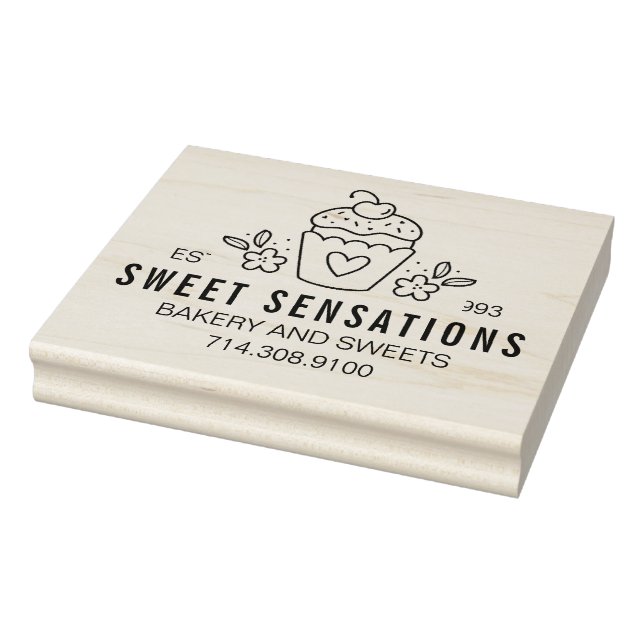 Modern Homemade Bakery Logo Cupcake Stämpel (Stämpel)