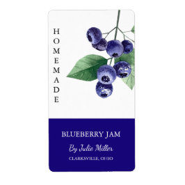 Modern Homemade Blueberry Sylt-etikett Fraktsedel