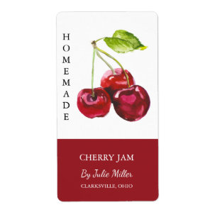 Modern Homemade Cherry Sylt-etikett Fraktsedel