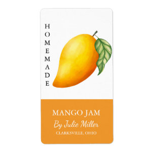 Modern Homemade Mango Sylt-etikett Fraktsedel