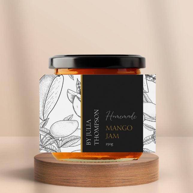 Modern Homemade Mango Sylt-etikett Mat Etiketter (Skapare uppladdad)