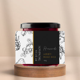 Modern Homemade Mixed Berry Sylt-etikett Mat Etiketter