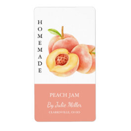 Modern Homemade Peach Sylt-etikett Fraktsedel