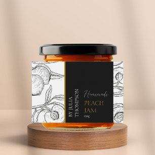 Modern Homemade Peach Sylt-etikett Mat Etiketter