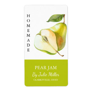 Modern Homemade Pear Sylt-etikett Fraktsedel