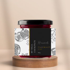 Modern Homemade Pomegranate Jelly Label Mat Etiketter