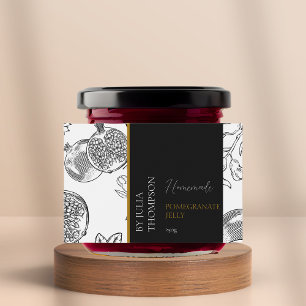 Modern Homemade Pomegranate Jelly Label Mat Etiketter