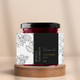 Modern Homemade Raspberry Sylt-etikett Mat Etiketter
