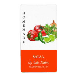 Modern Homemade Salsa-etikett Fraktsedel
