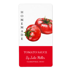 Modern Homemade Tomato Sauce-etikett Fraktsedel