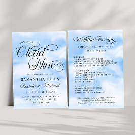 Modern hon är på Cloud 9 Bachelorette Helg Inbjudningar