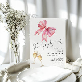 Modern... Hon tar Knot Bridal Shower. Inbjudningar