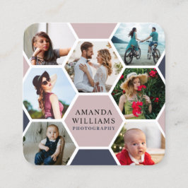 Modern honeycomb Photography Photo Fyrkantigt Visitkort