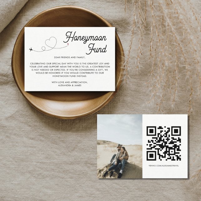 Modern Honeymånfond QR-kod, Wishing well Tilläggskort (Skapare uppladdad)
