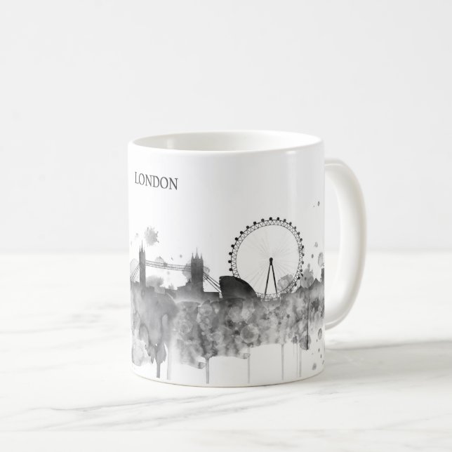 Modern horisont för stad för London Kaffemugg (Framsida höger)