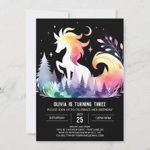 Modern Horse Birthday Inbjudningar