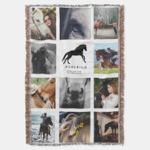 Modern horse Photo Collage Equestrian Keepsaké