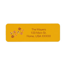 Modern Höst färger Höst löv Returadress Etikett