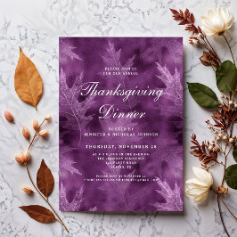 Modern höstbladskör Thanksgiving-middag Inbjudningar