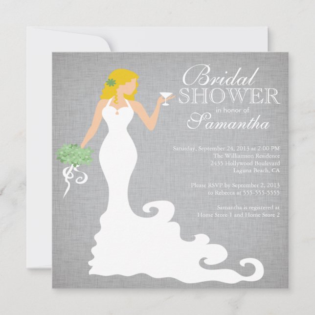 Modern höstblodsbron Vin Möhippa Inbjudningar (Framsida)