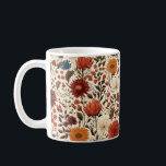 Modern höstfälla botanisk Blommigt Kaffemugg<br><div class="desc">Modern höstfälla botaniska Blommigten boho Mönster</div>