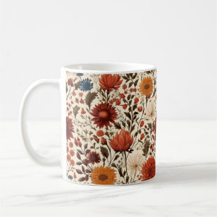 Modern höstfälla botanisk Blommigt Kaffemugg
