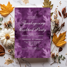 Modern höstlöv Thanksgiving Cocktailparty Inbjudningar