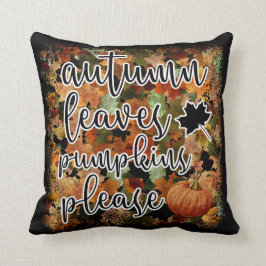 Modern höstpumpa Lämnar bomull 16"X16" Kudde