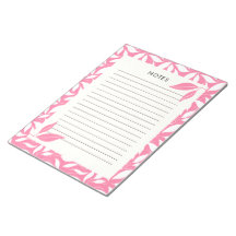 Modern Hot Pink Botanisk Anteckningsbok