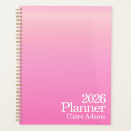 Modern Hot Pink Ombre Planerare