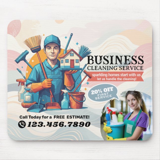 Modern House Cleaning Maid Service Housekeeping Musmatta (Framsidan)