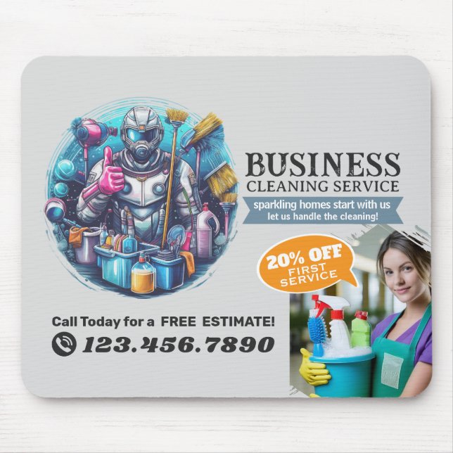 Modern House Cleaning Maid Service Housekeeping Musmatta (Framsidan)