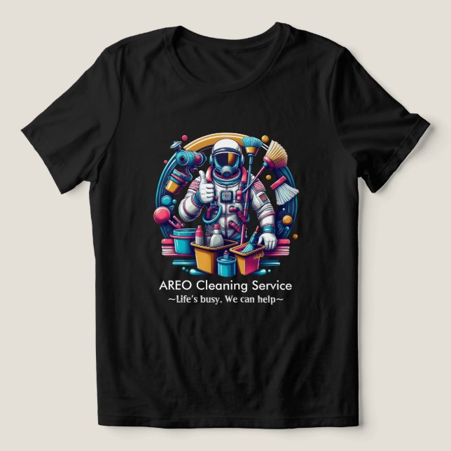Modern House Cleaning Maid Service Housekeeping T Shirt (Design Framsida)